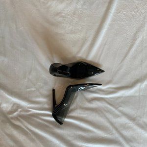 BLACK SEE THRU PUMPS